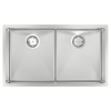 Abey abey-piazza Piazza Double Square Bowl Kitchen Sinks