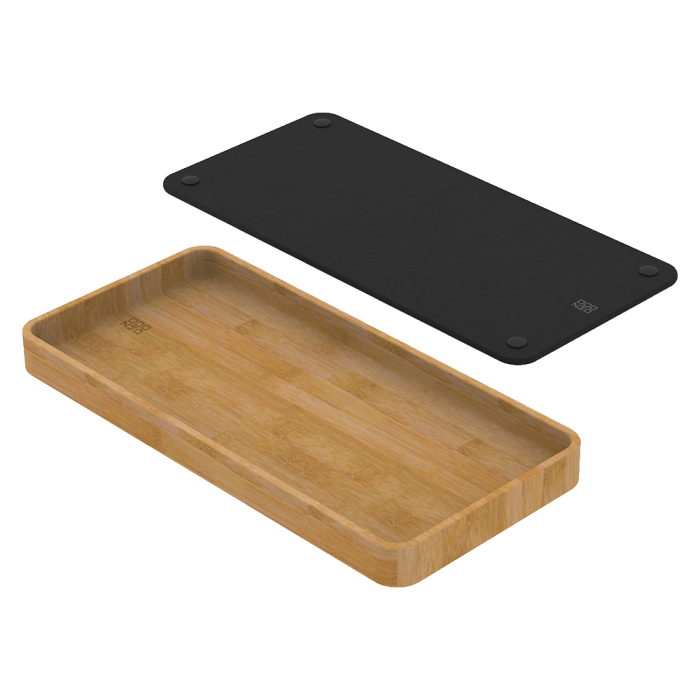 Boutique Fibre Rock & Bamboo Tray Set ASA06Q Abey Australia